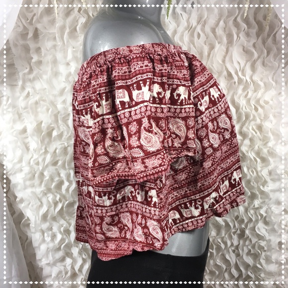 RUE21 | Off Shoulder Boho Crop Top EUC - Picture 2 of 9